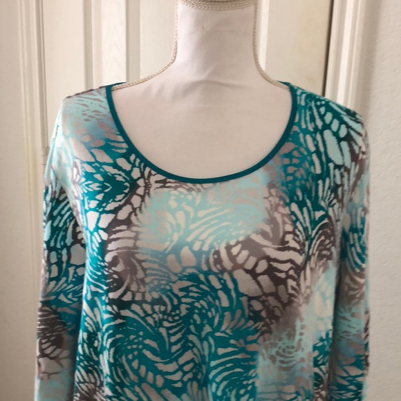 JM Collection Plus Size Three-Quarter-Sleeve - Picture 4 of 7